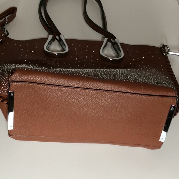 Rhinestone Covered Spacious Bag w/Double Straps - Picture 4 of 9